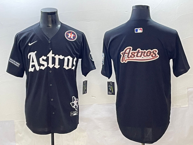 Men Houston Astros blank black MLB Nike 2025 jersey style 43->houston astros->MLB Jersey